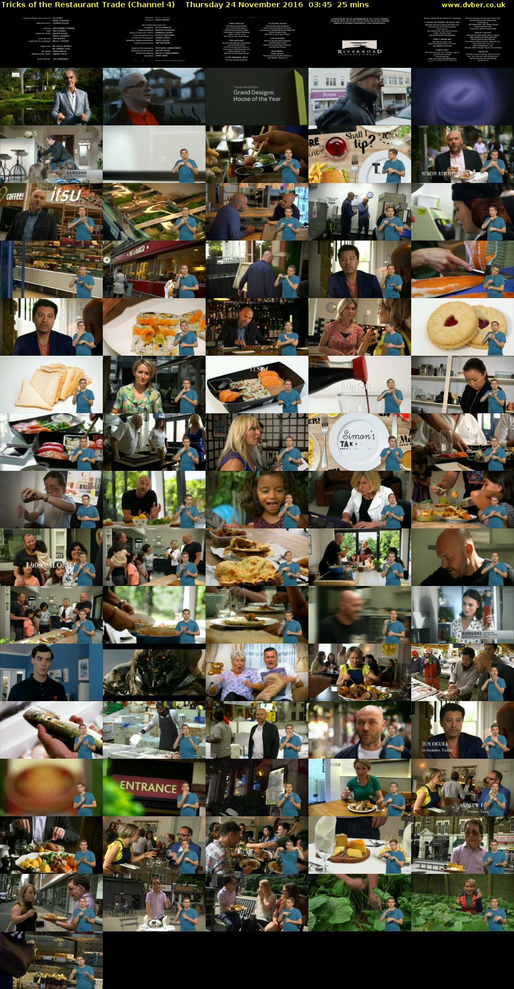 Tricks of the Restaurant Trade (Channel 4) Thursday 24 November 2016 03:45 - 04:10