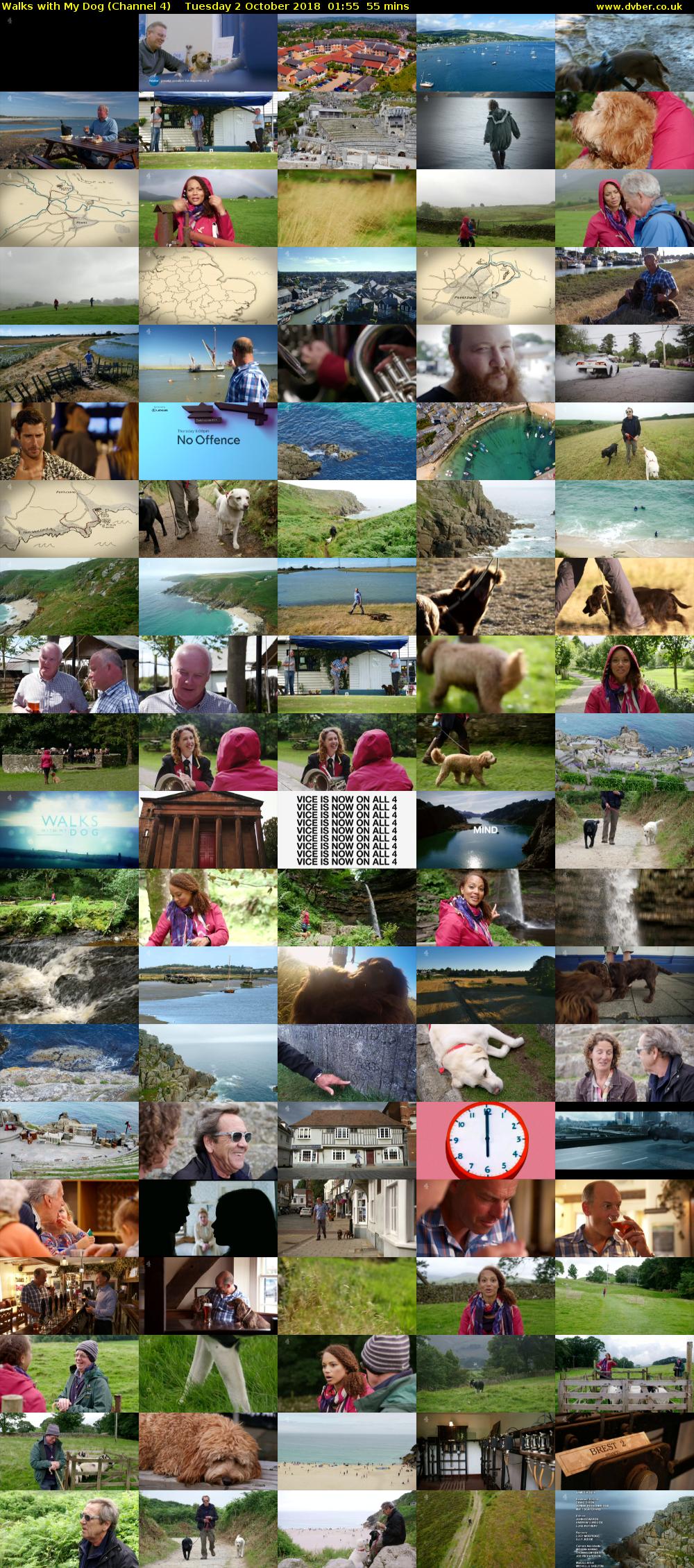 Walks with My Dog (Channel 4) Tuesday 2 October 2018 01:55 - 02:50