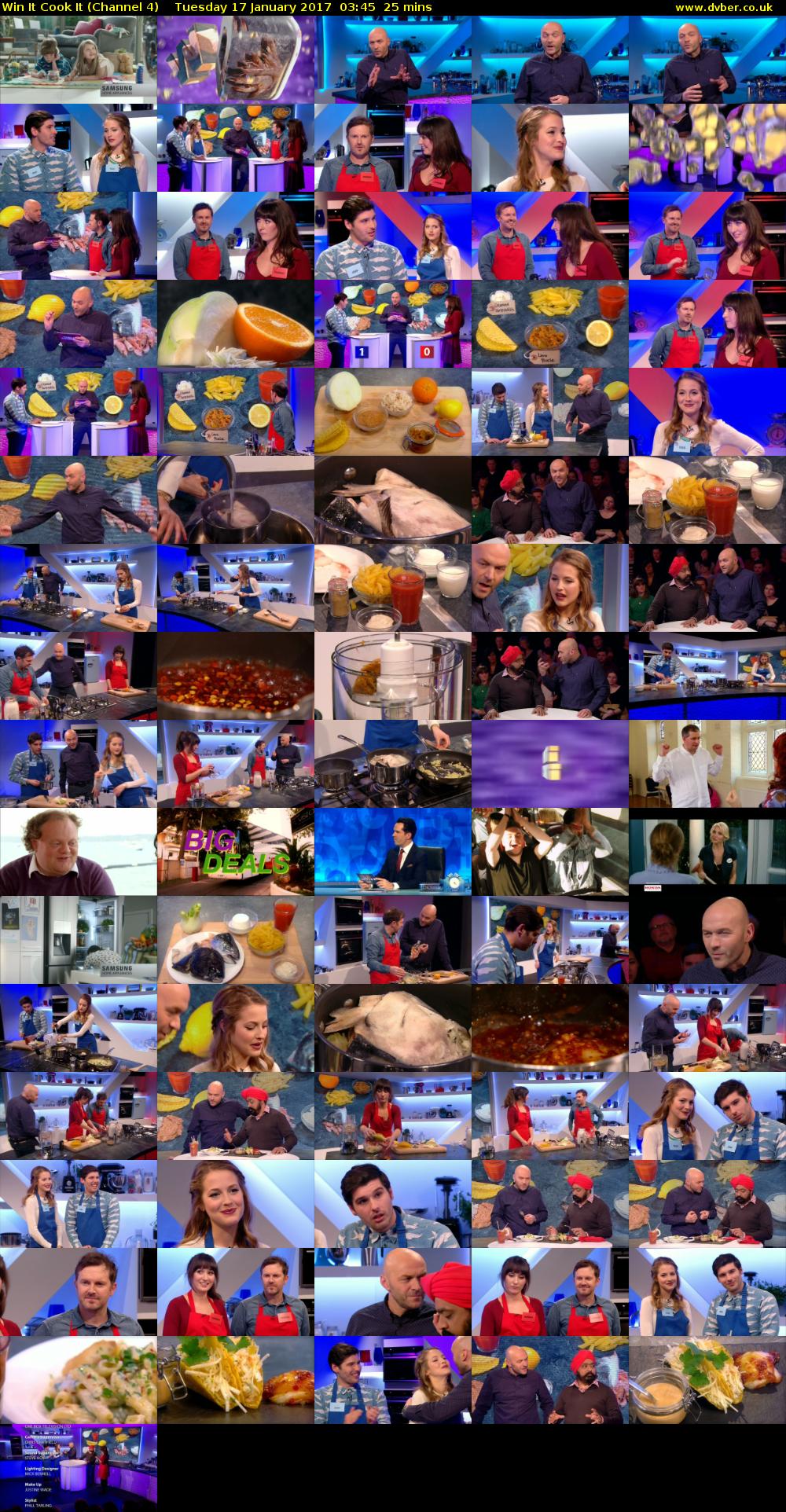 Win It Cook It (Channel 4) Tuesday 17 January 2017 03:45 - 04:10