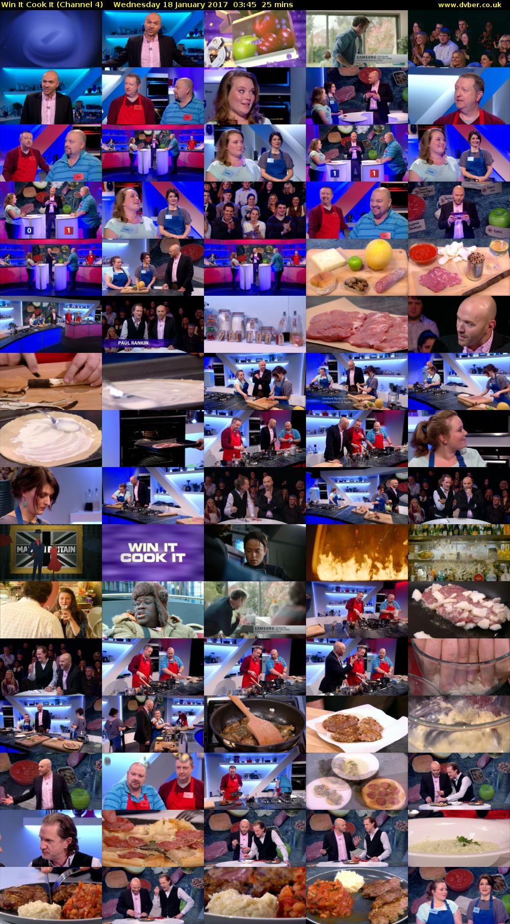 Win It Cook It (Channel 4) Wednesday 18 January 2017 03:45 - 04:10