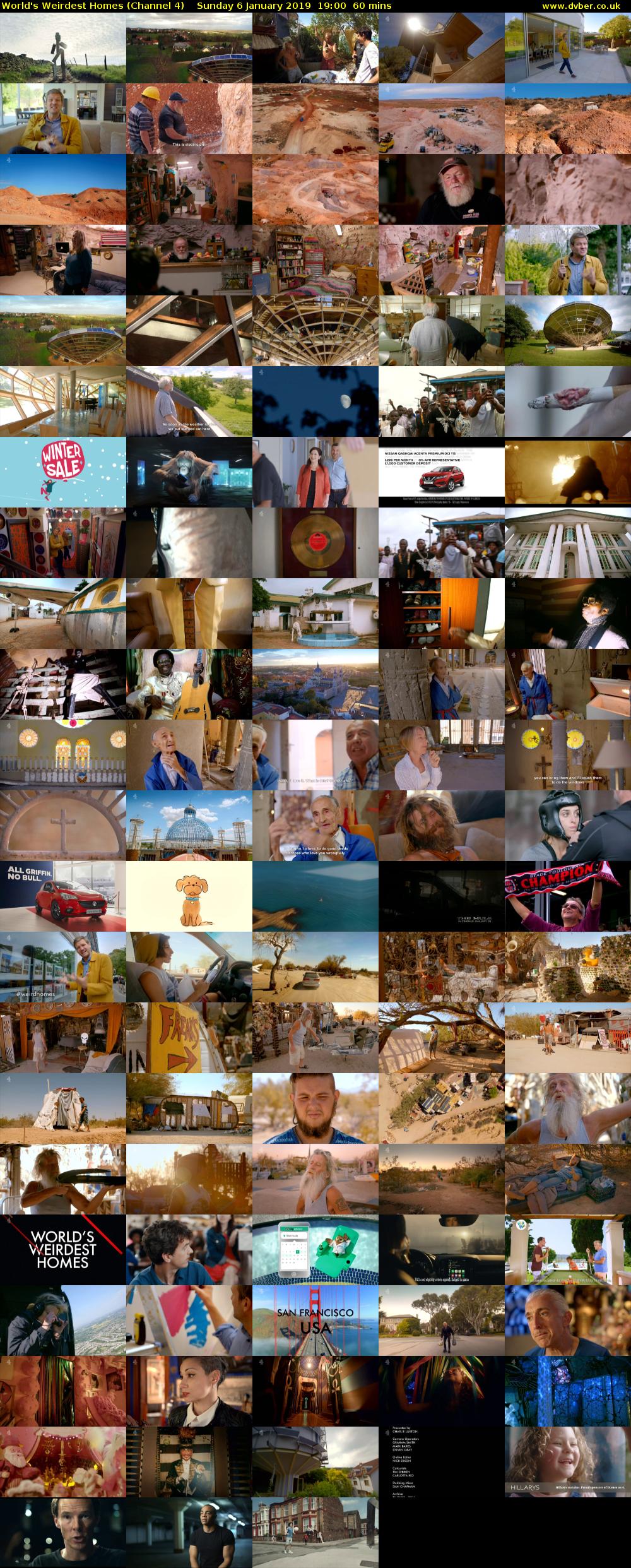 World's Weirdest Homes (Channel 4) Sunday 6 January 2019 19:00 - 20:00