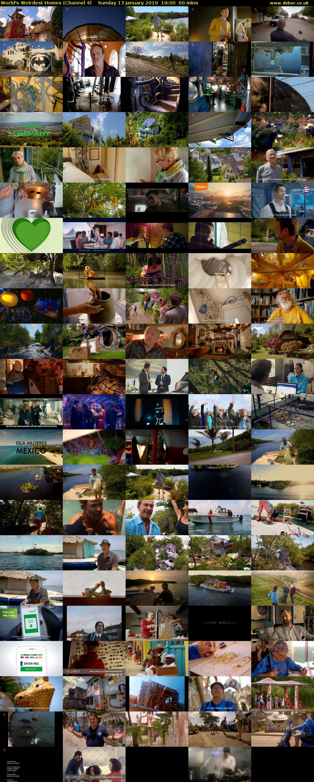 World's Weirdest Homes (Channel 4) Sunday 13 January 2019 19:00 - 20:00