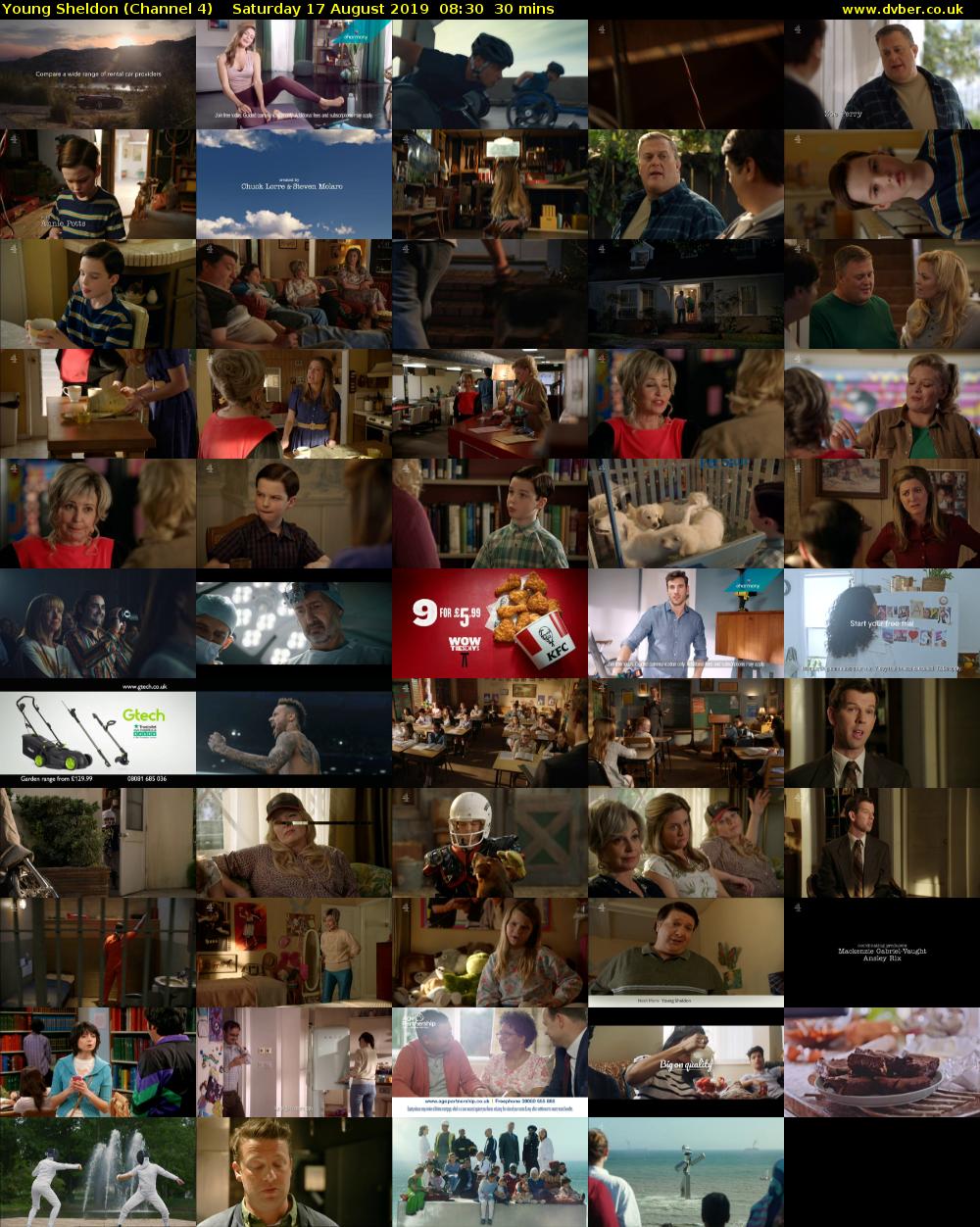 Young Sheldon (Channel 4) Saturday 17 August 2019 08:30 - 09:00