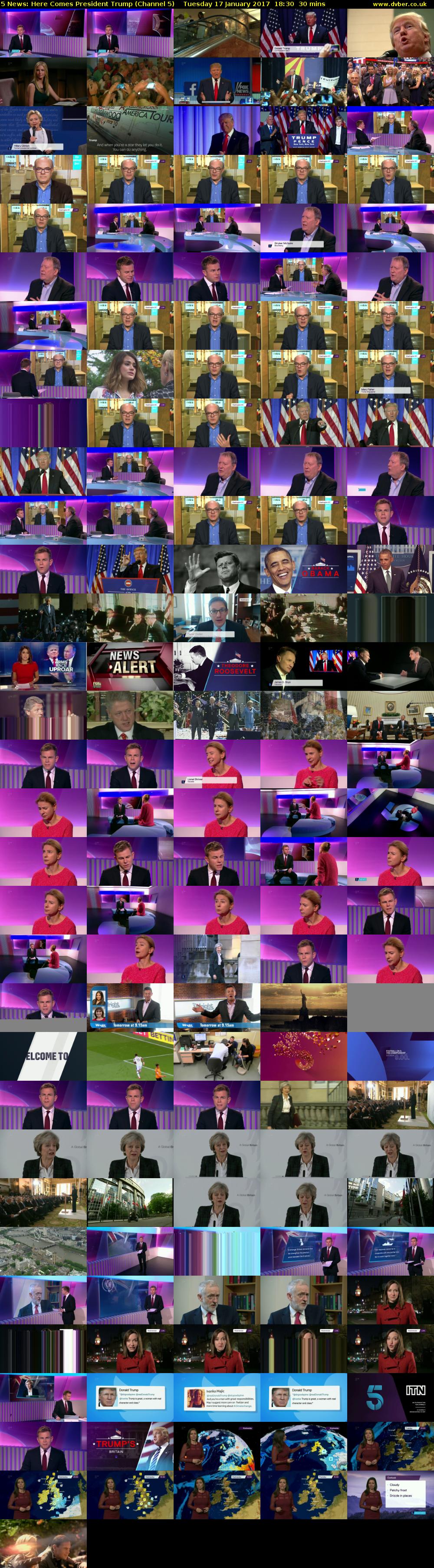 5 News: Here Comes President Trump (Channel 5) Tuesday 17 January 2017 18:30 - 19:00