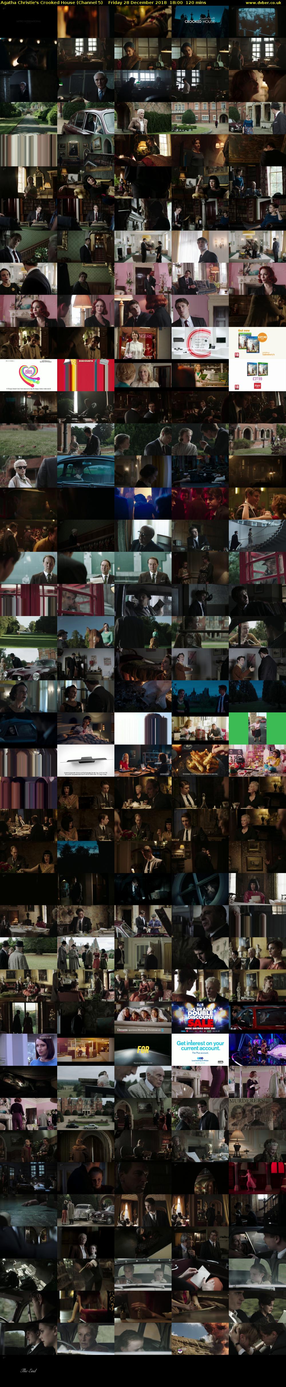 Agatha Christie's Crooked House (Channel 5) Friday 28 December 2018 18:00 - 20:00