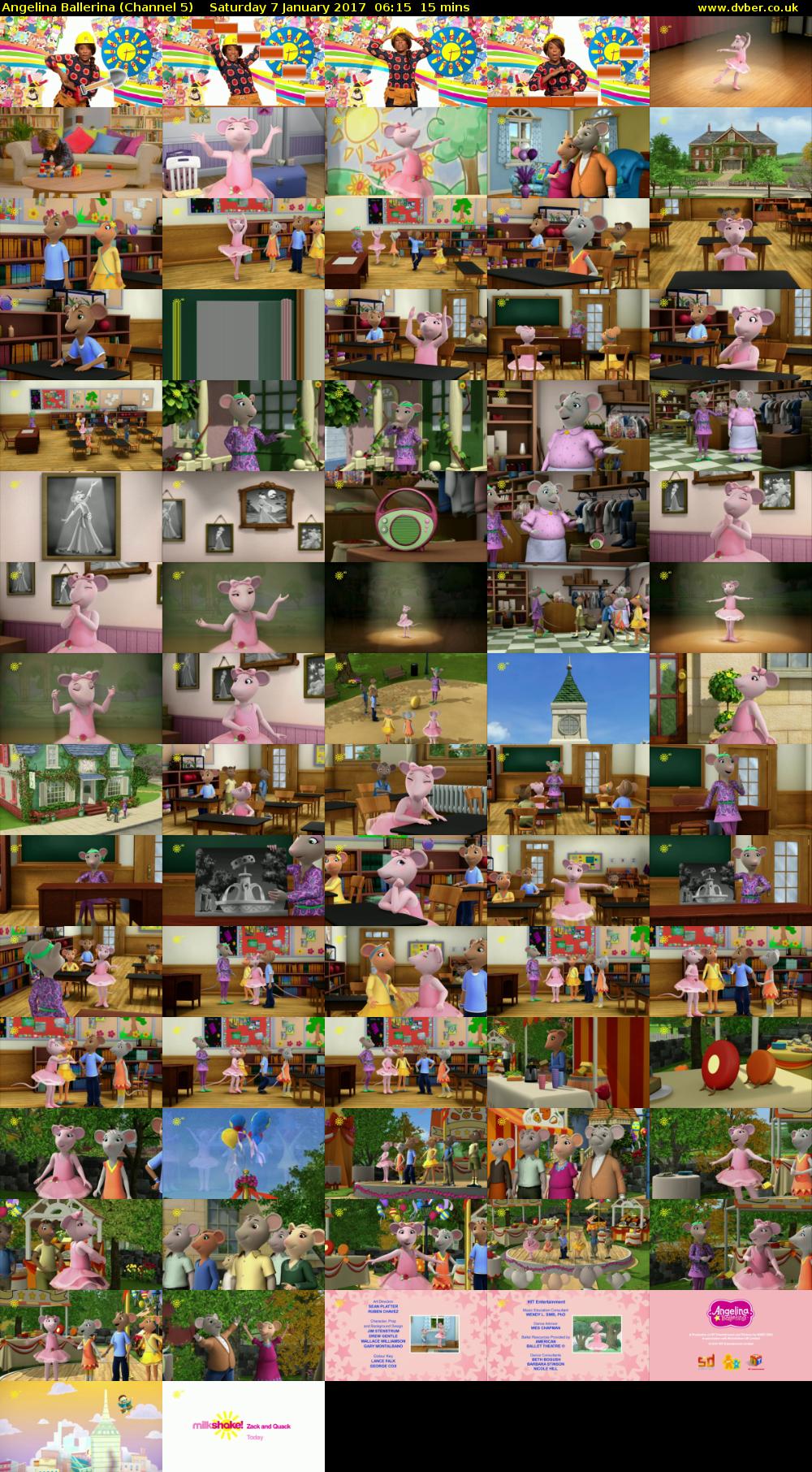 Angelina Ballerina (Channel 5) Saturday 7 January 2017 06:15 - 06:30
