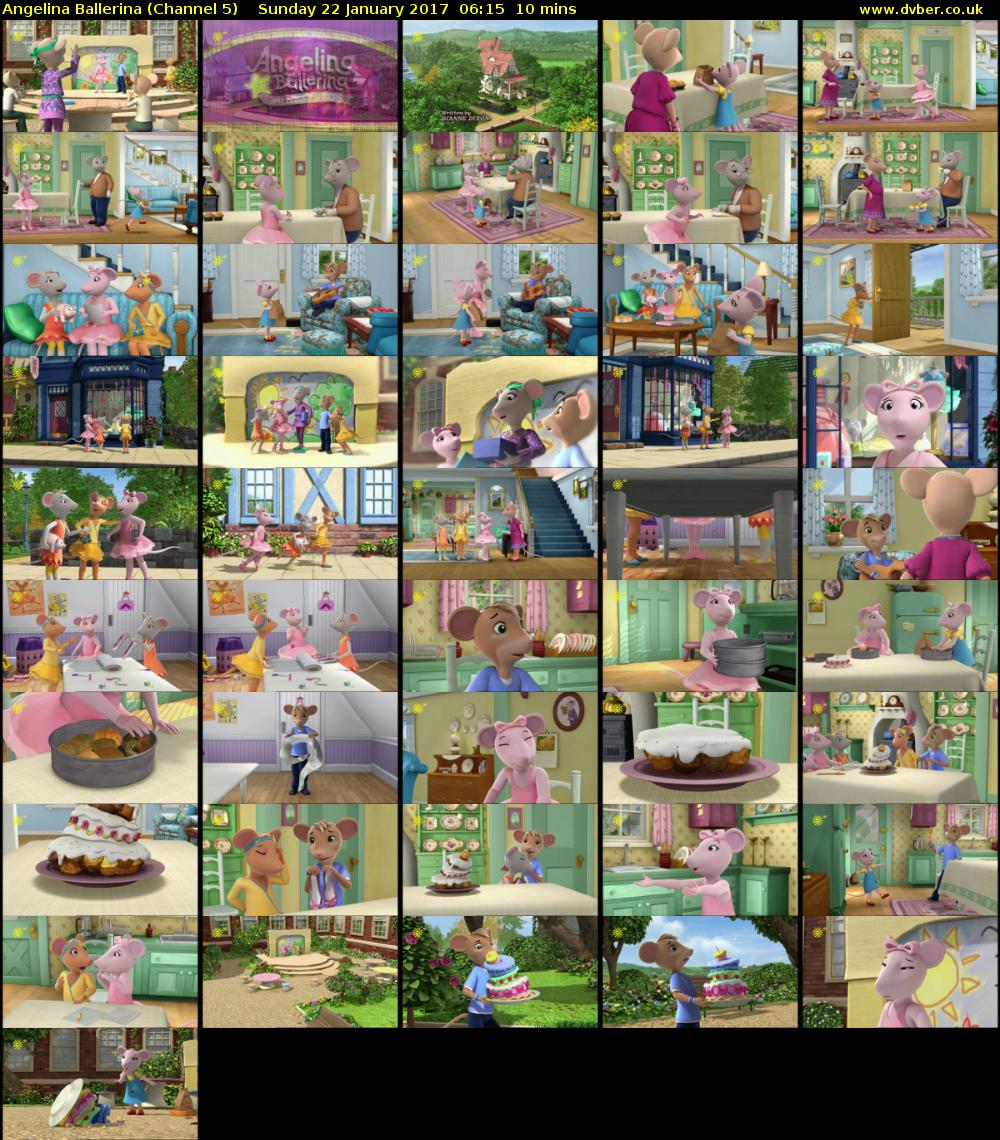 Angelina Ballerina (Channel 5) Sunday 22 January 2017 06:15 - 06:25