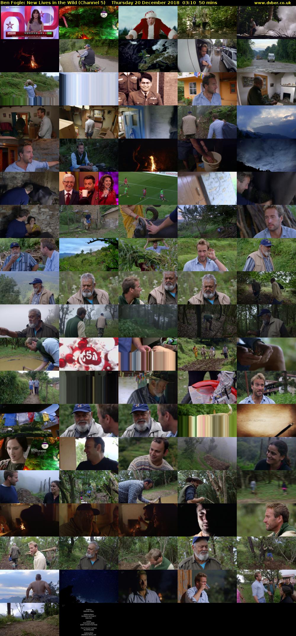 Ben Fogle: New Lives in the Wild (Channel 5) Thursday 20 December 2018 03:10 - 04:00