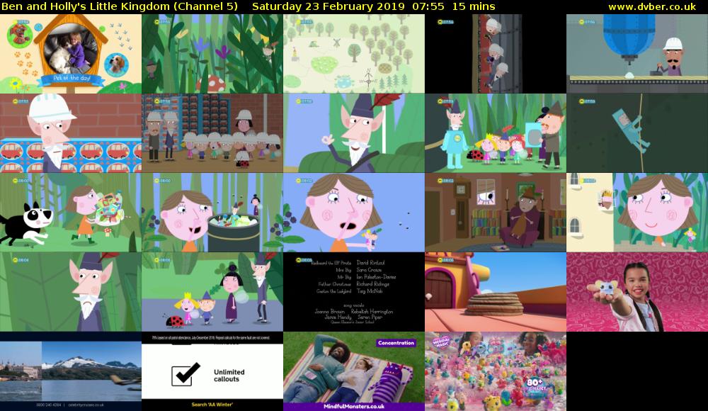 Ben and Holly's Little Kingdom (Channel 5) Saturday 23 February 2019 07:55 - 08:10