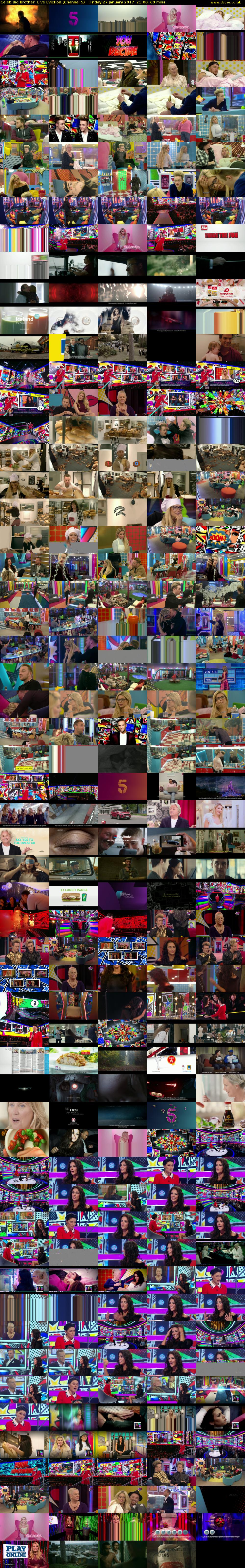 Celeb Big Brother: Live Eviction (Channel 5) Friday 27 January 2017 21:00 - 22:00