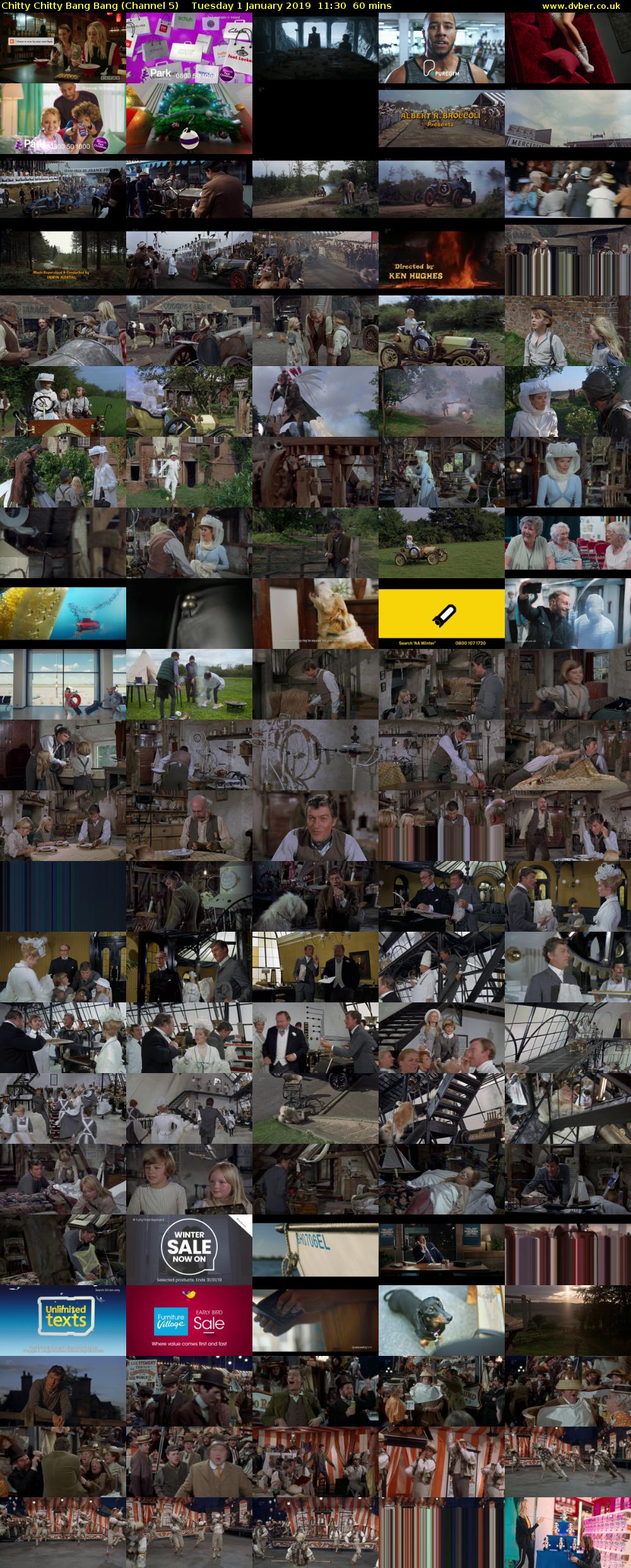 Chitty Chitty Bang Bang (Channel 5) Tuesday 1 January 2019 11:30 - 12:30