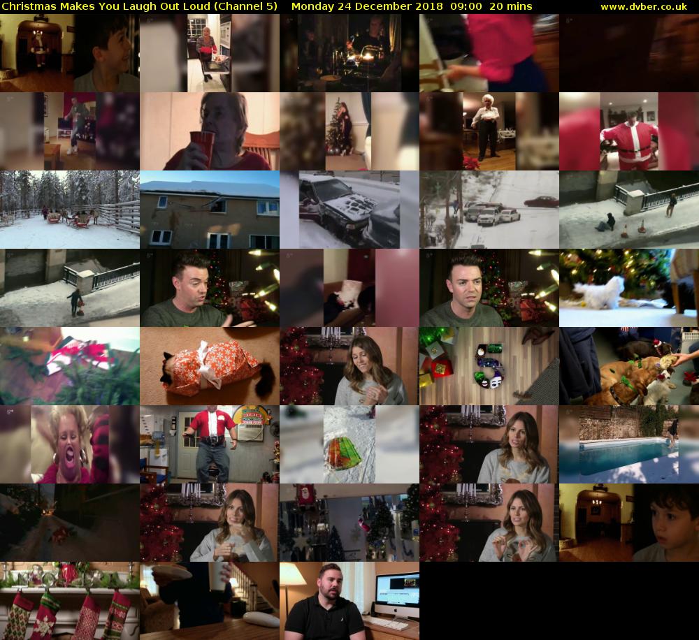 Christmas Makes You Laugh Out Loud (Channel 5) Monday 24 December 2018 09:00 - 09:20