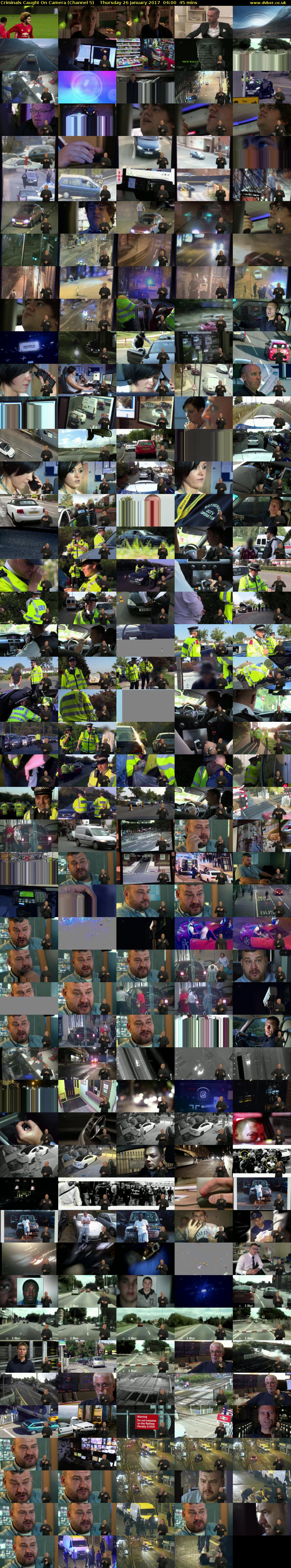 Criminals Caught On Camera (Channel 5) Thursday 26 January 2017 04:00 - 04:45