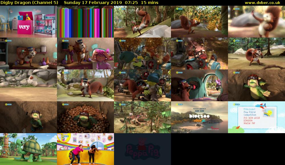 Digby Dragon (Channel 5) Sunday 17 February 2019 07:25 - 07:40