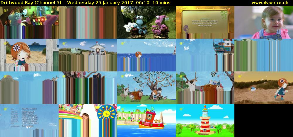 Driftwood Bay (Channel 5) Wednesday 25 January 2017 06:10 - 06:20
