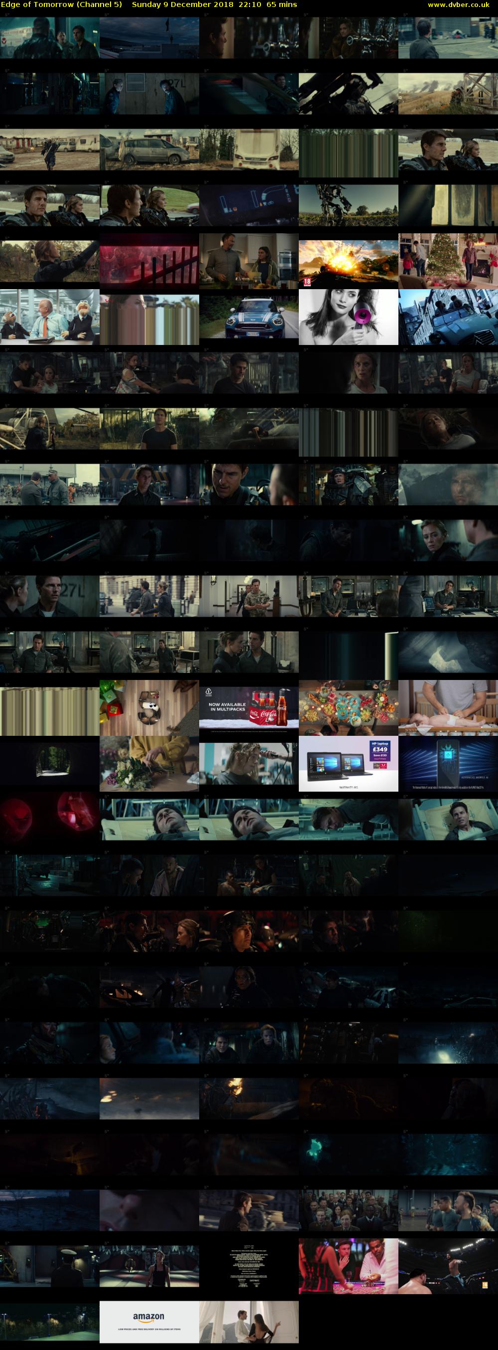 Edge of Tomorrow (Channel 5) Sunday 9 December 2018 22:10 - 23:15