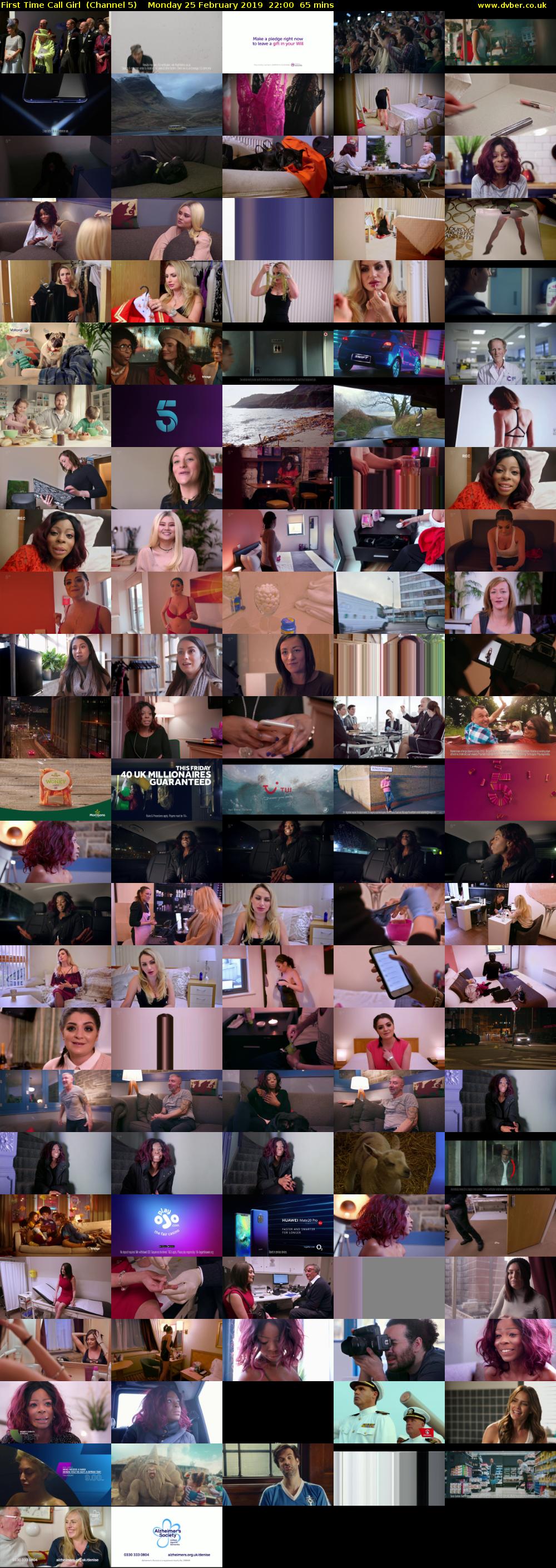 First Time Call Girl  (Channel 5) Monday 25 February 2019 22:00 - 23:05