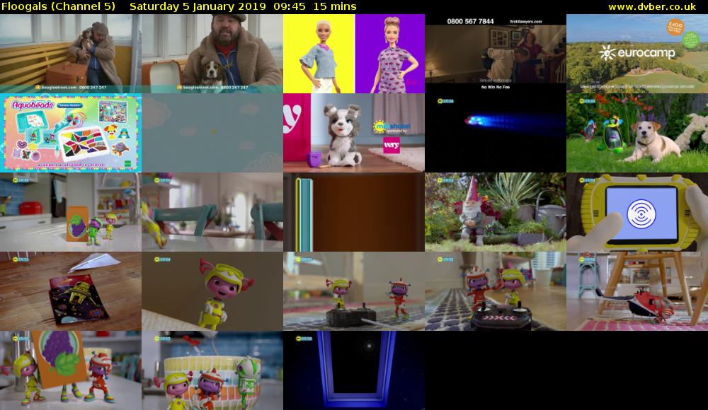 Floogals (Channel 5) Saturday 5 January 2019 09:45 - 10:00