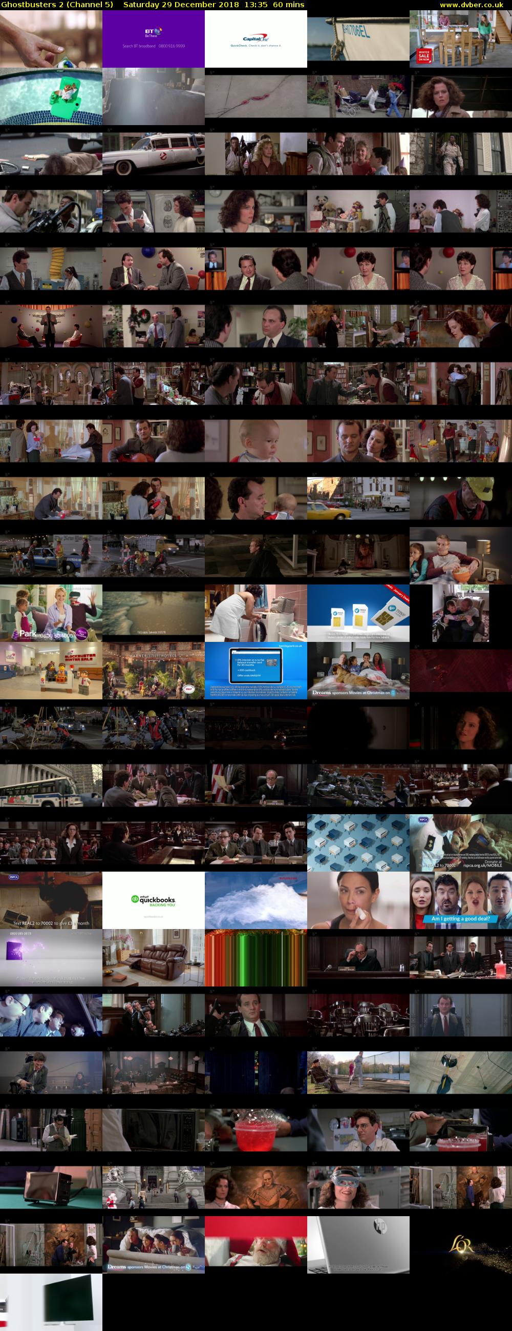 Ghostbusters 2 (Channel 5) Saturday 29 December 2018 13:35 - 14:35