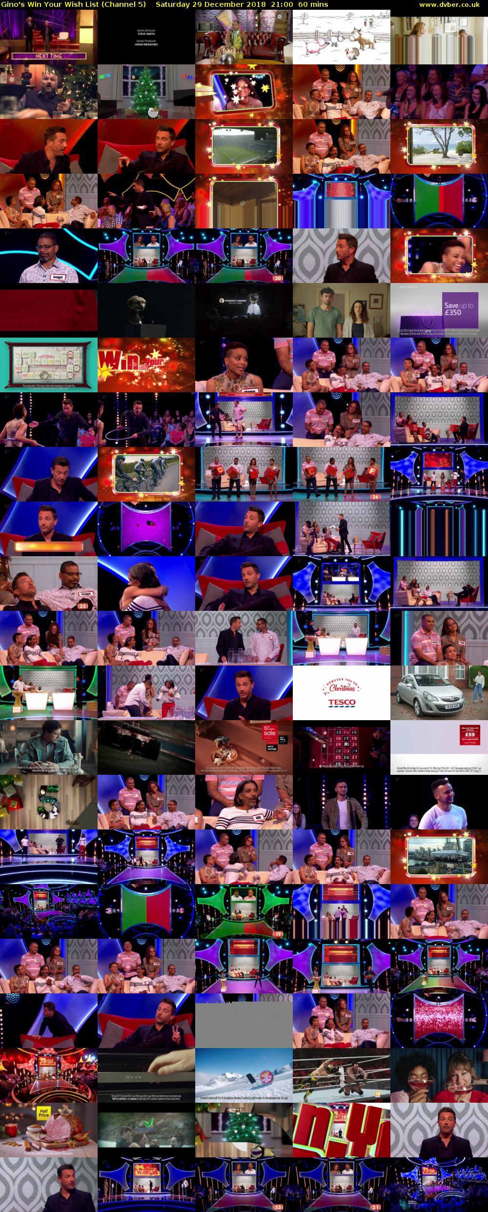 Gino's Win Your Wish List (Channel 5) Saturday 29 December 2018 21:00 - 22:00