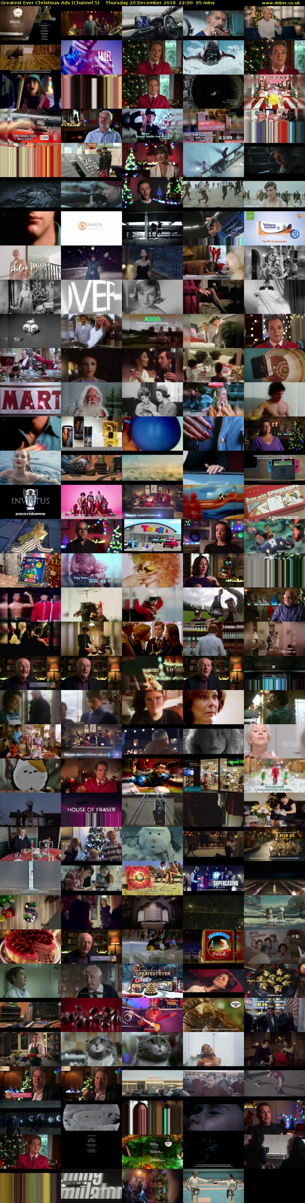 Greatest Ever Christmas Ads (Channel 5) Thursday 20 December 2018 22:00 - 23:35