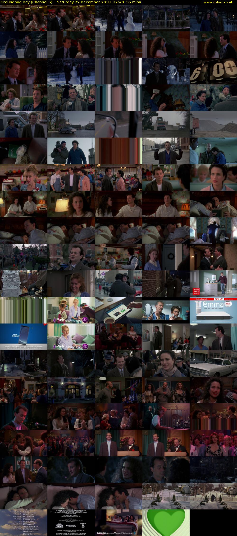 Groundhog Day (Channel 5) Saturday 29 December 2018 12:40 - 13:35