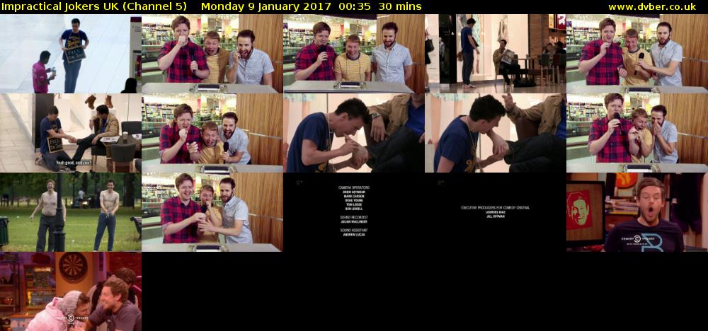 Impractical Jokers UK (Channel 5) Monday 9 January 2017 00:35 - 01:05