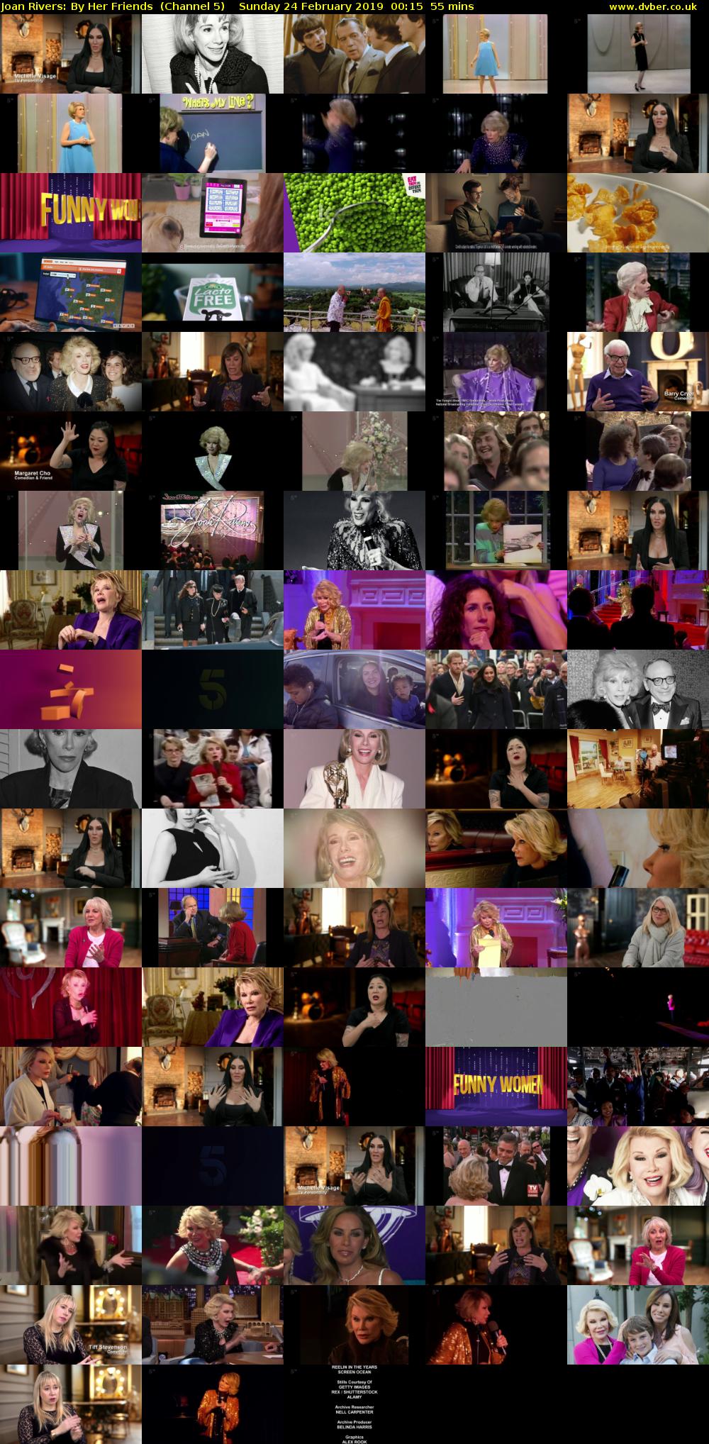 Joan Rivers: By Her Friends  (Channel 5) Sunday 24 February 2019 00:15 - 01:10