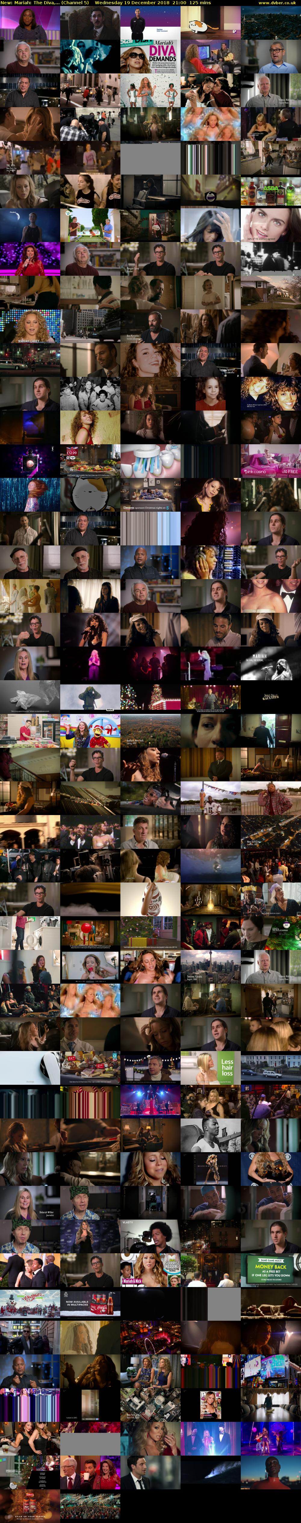 Mariah: The Diva,... (Channel 5) Wednesday 19 December 2018 21:00 - 23:05
