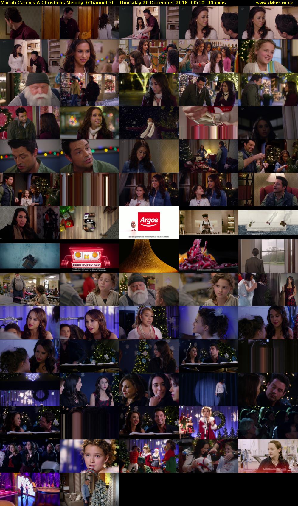 Mariah Carey's A Christmas Melody  (Channel 5) Thursday 20 December 2018 00:10 - 00:50