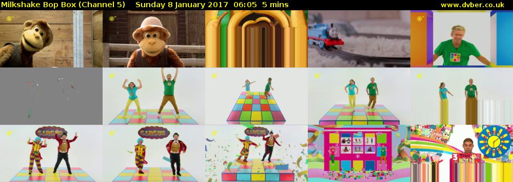 Milkshake Bop Box (Channel 5) Sunday 8 January 2017 06:05 - 06:10