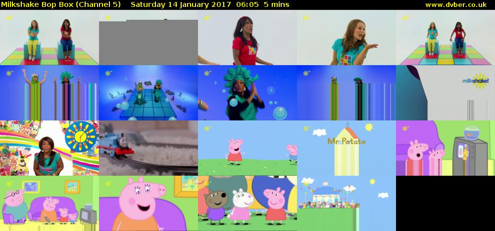 Milkshake Bop Box (Channel 5) Saturday 14 January 2017 06:05 - 06:10
