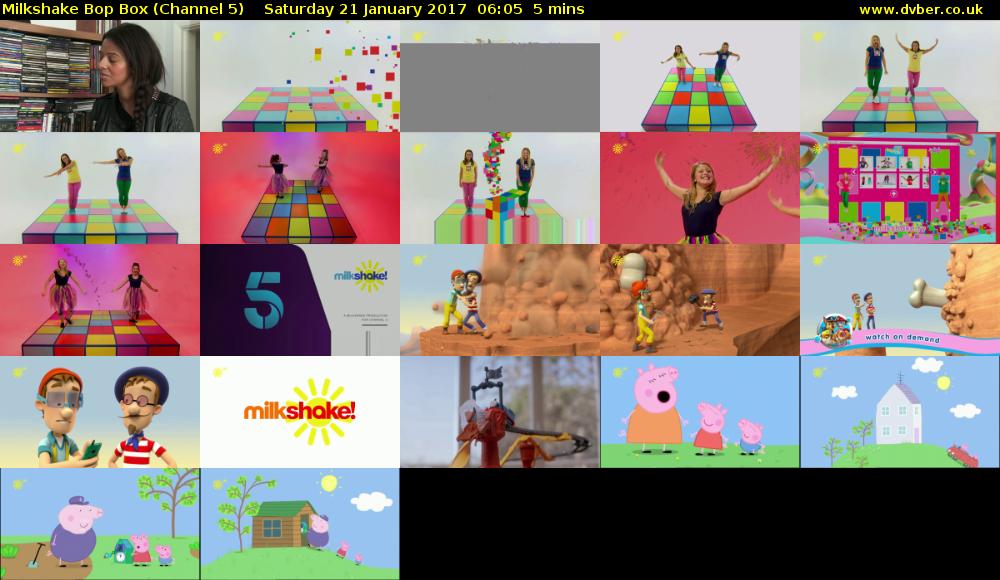 Milkshake Bop Box (Channel 5) Saturday 21 January 2017 06:05 - 06:10