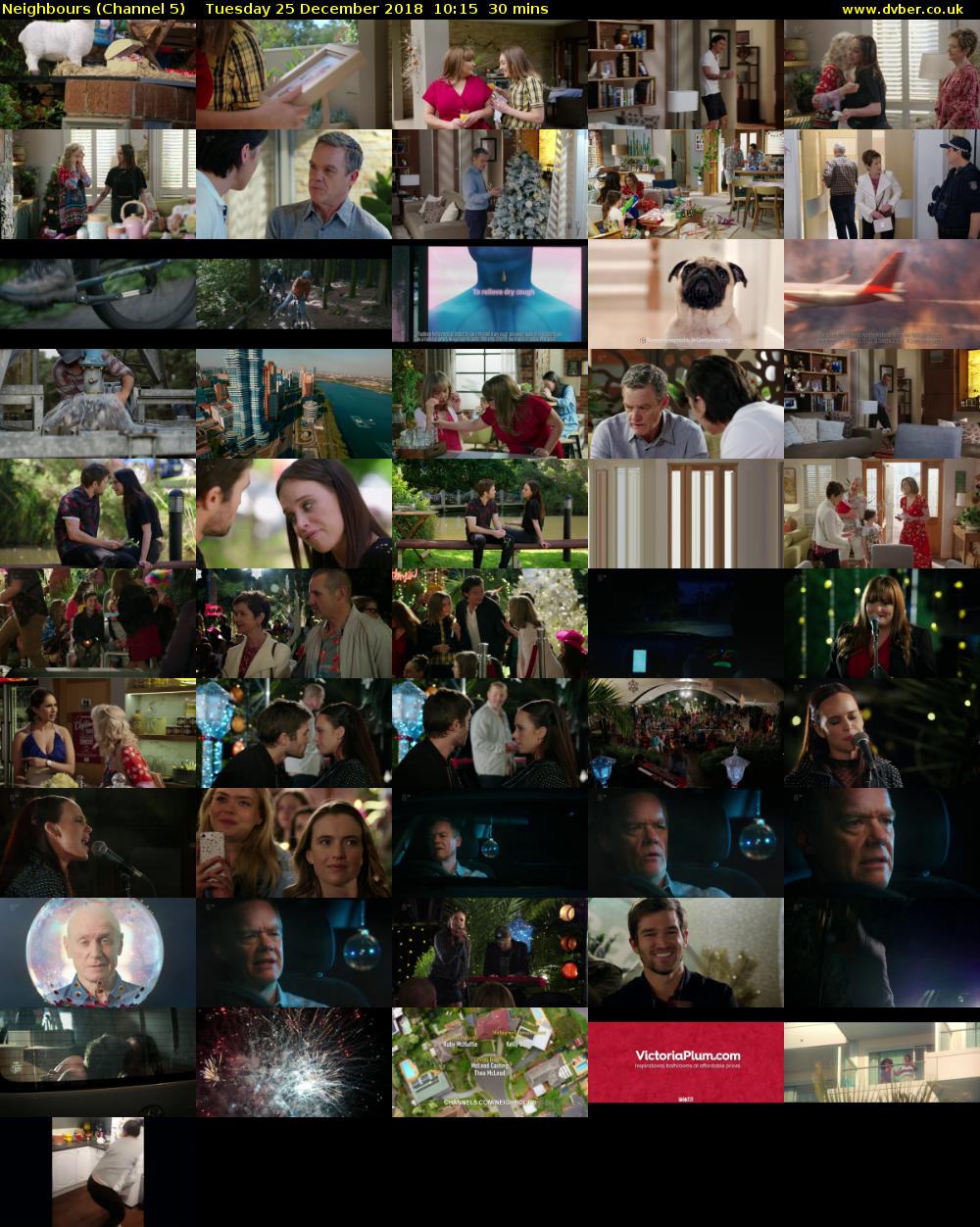 Neighbours (Channel 5) Tuesday 25 December 2018 10:15 - 10:45