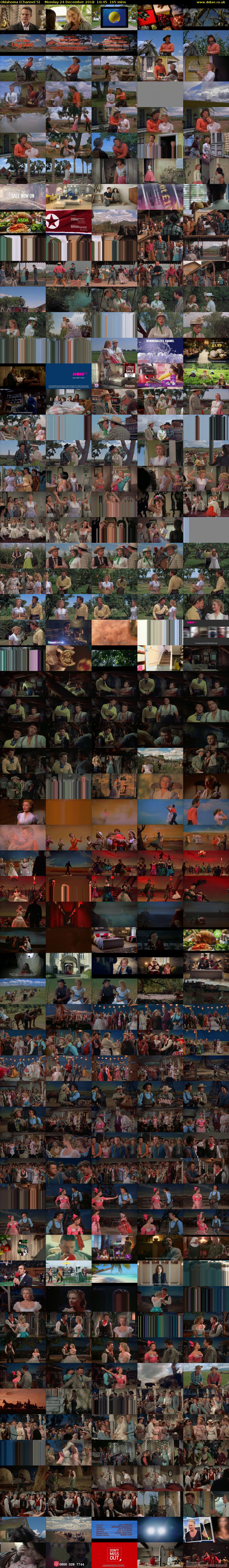 Oklahoma (Channel 5) Monday 24 December 2018 10:45 - 13:30