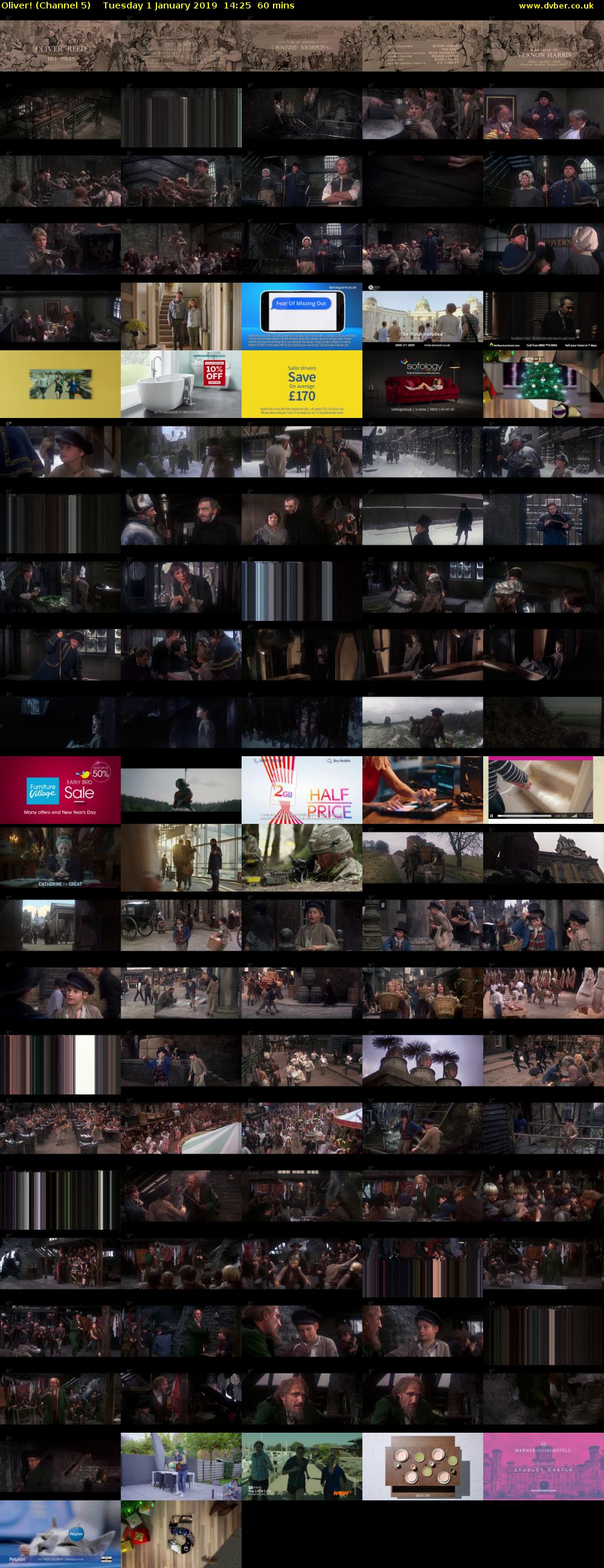 Oliver! (Channel 5) Tuesday 1 January 2019 14:25 - 15:25