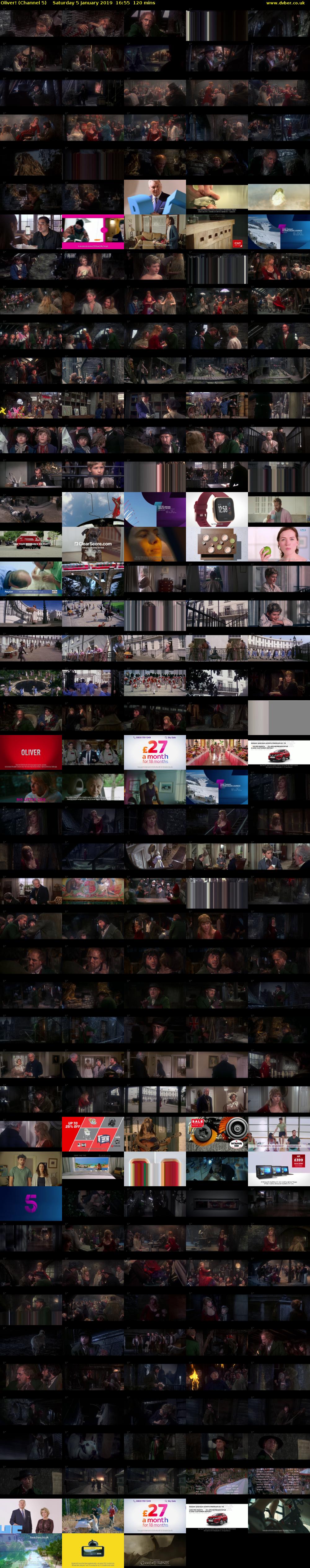 Oliver! (Channel 5) Saturday 5 January 2019 16:55 - 18:55