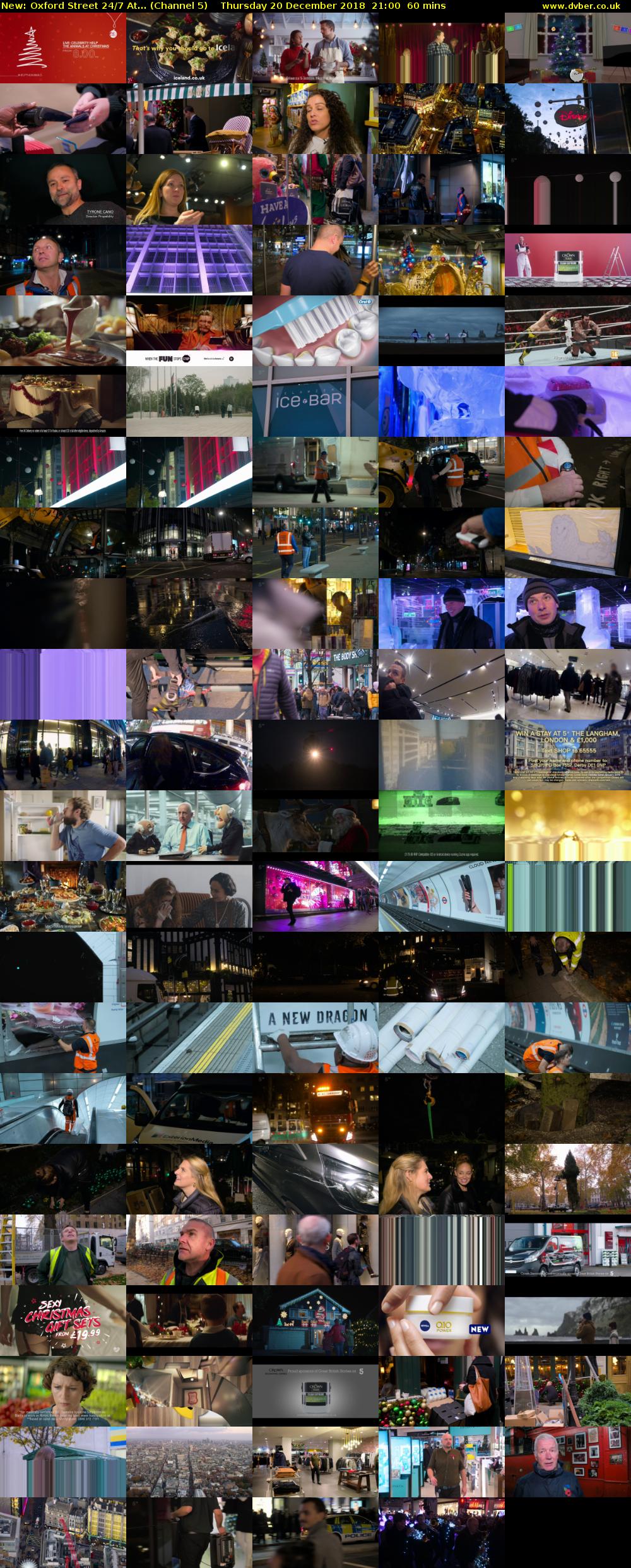 Oxford Street 24/7 At... (Channel 5) Thursday 20 December 2018 21:00 - 22:00