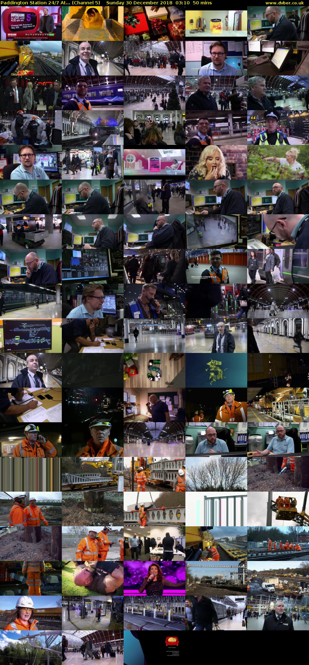 Paddington Station 24/7 At... (Channel 5) Sunday 30 December 2018 03:10 - 04:00