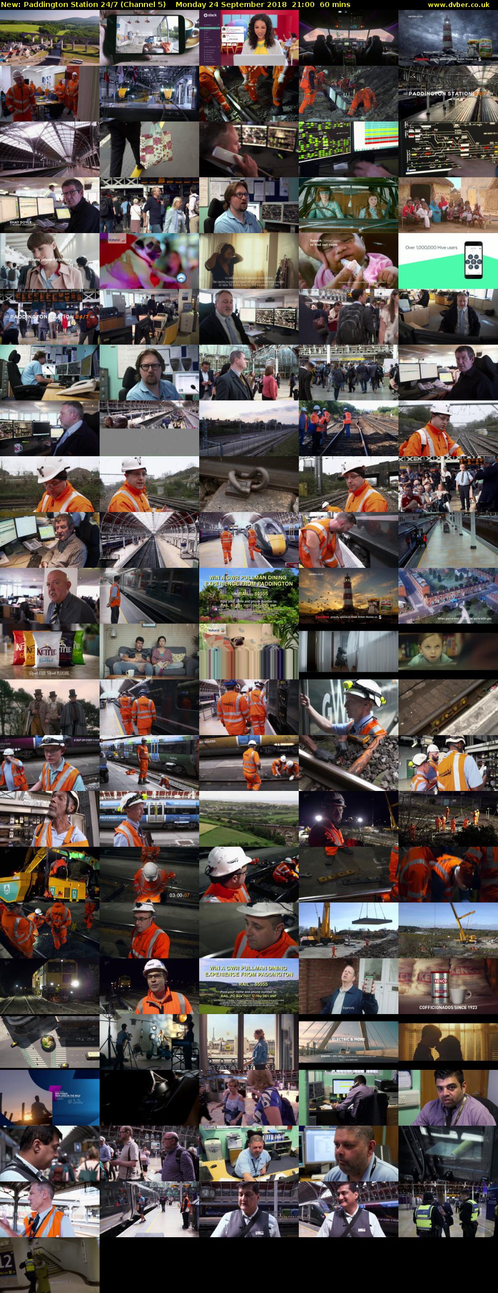 Paddington Station 24/7 (Channel 5) Monday 24 September 2018 21:00 - 22:00