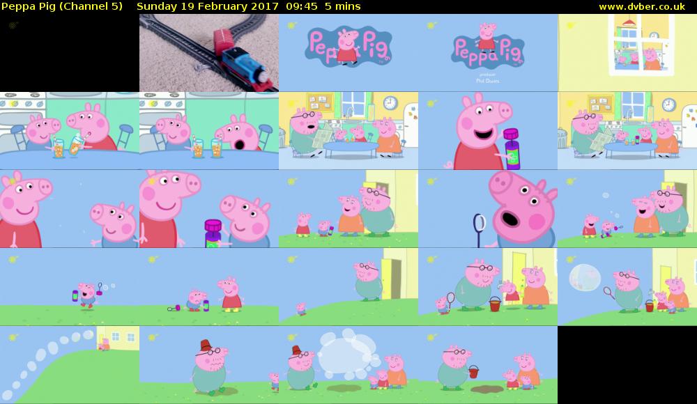 Peppa Pig (Channel 5) Sunday 19 February 2017 09:45 - 09:50