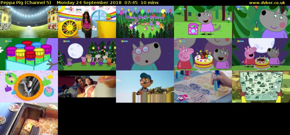 Peppa Pig (Channel 5) Monday 24 September 2018 07:45 - 07:55