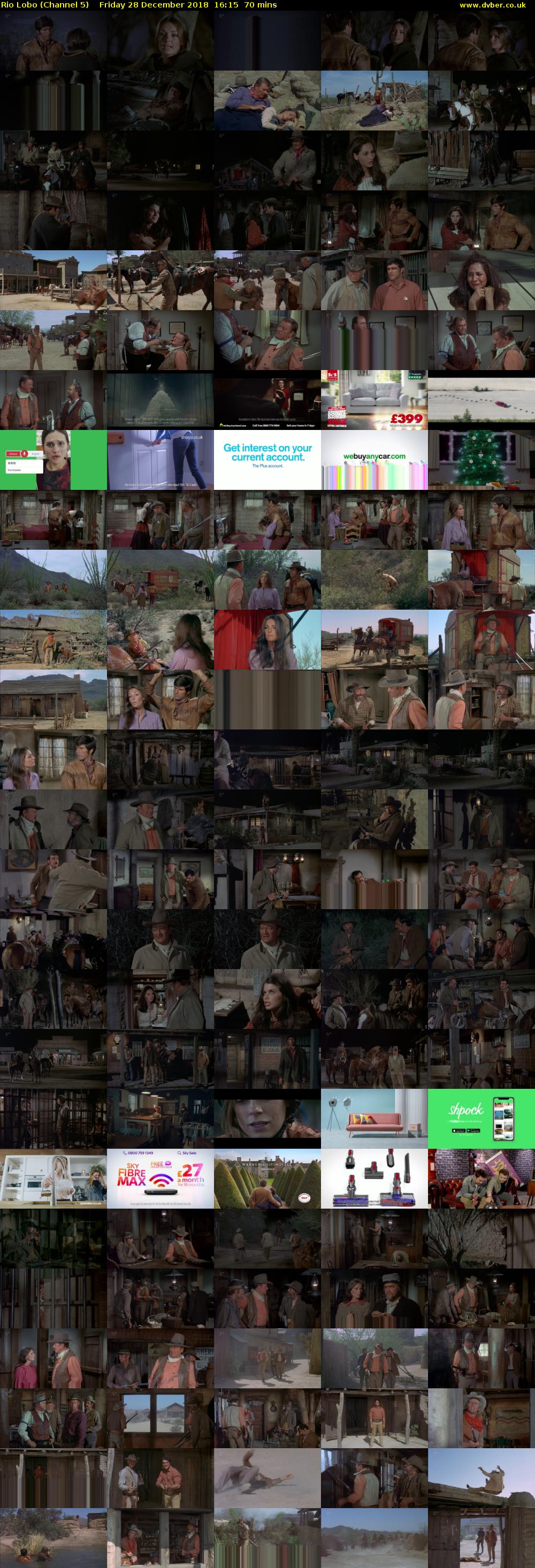 Rio Lobo (Channel 5) Friday 28 December 2018 16:15 - 17:25