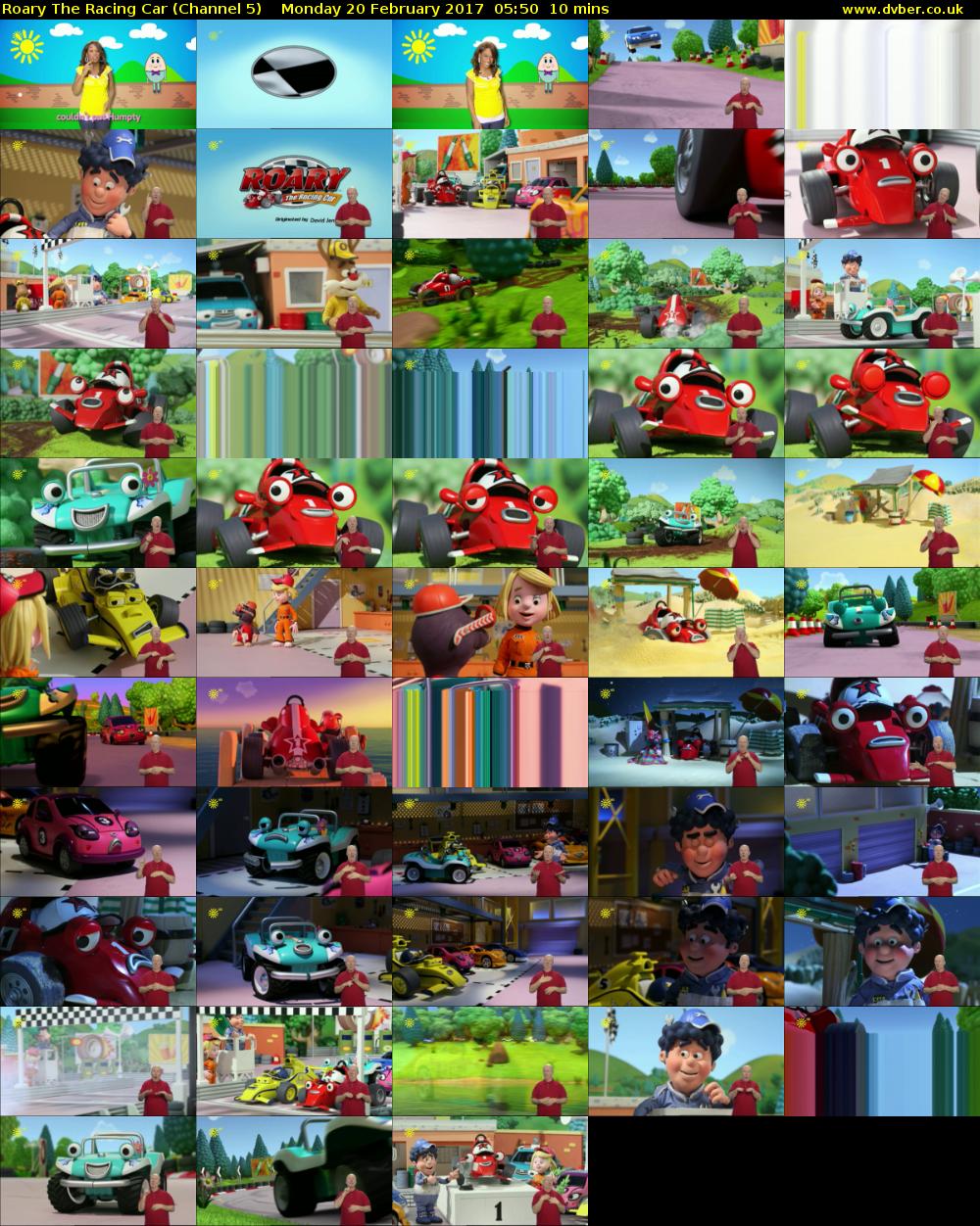 Roary The Racing Car (Channel 5) Monday 20 February 2017 05:50 - 06:00