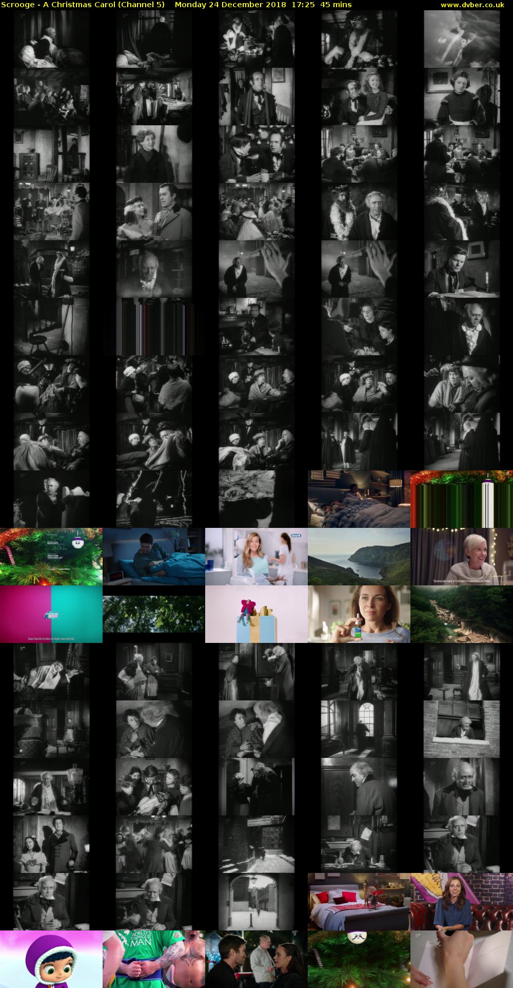 Scrooge - A Christmas Carol (Channel 5) Monday 24 December 2018 17:25 - 18:10