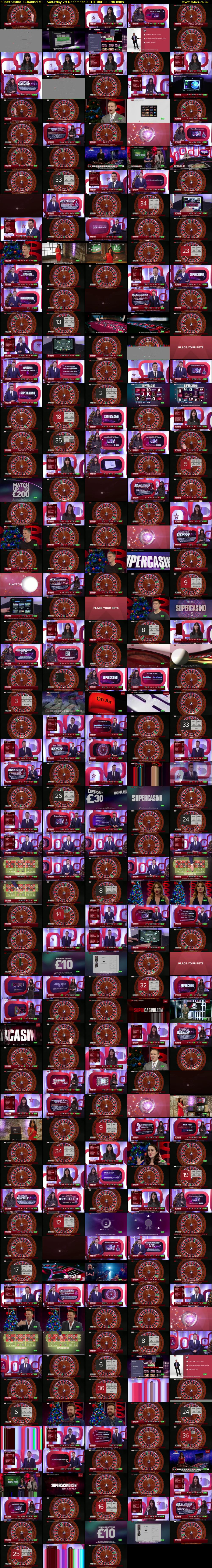 Supercasino  (Channel 5) Saturday 29 December 2018 00:00 - 03:10