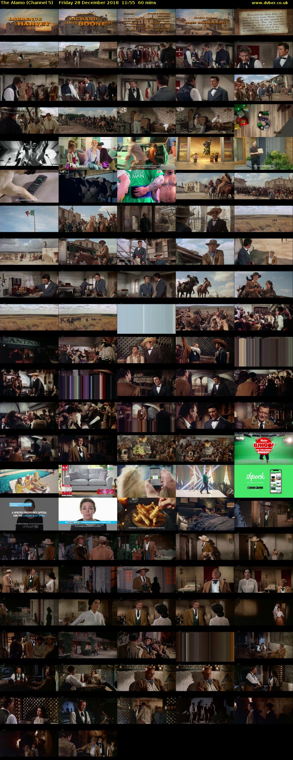 The Alamo (Channel 5) Friday 28 December 2018 11:55 - 12:55