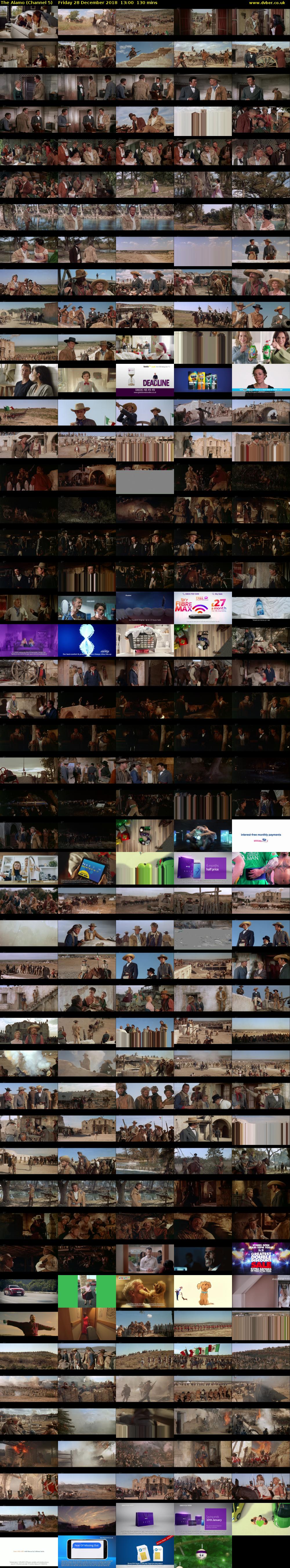 The Alamo (Channel 5) Friday 28 December 2018 13:00 - 15:10