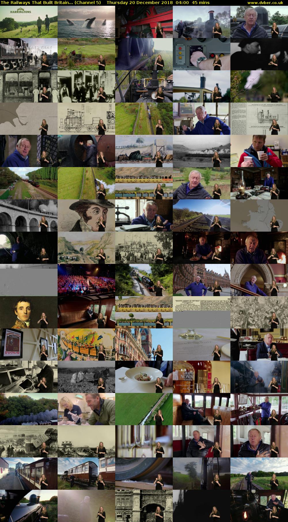 The Railways That Built Britain... (Channel 5) Thursday 20 December 2018 04:00 - 04:45