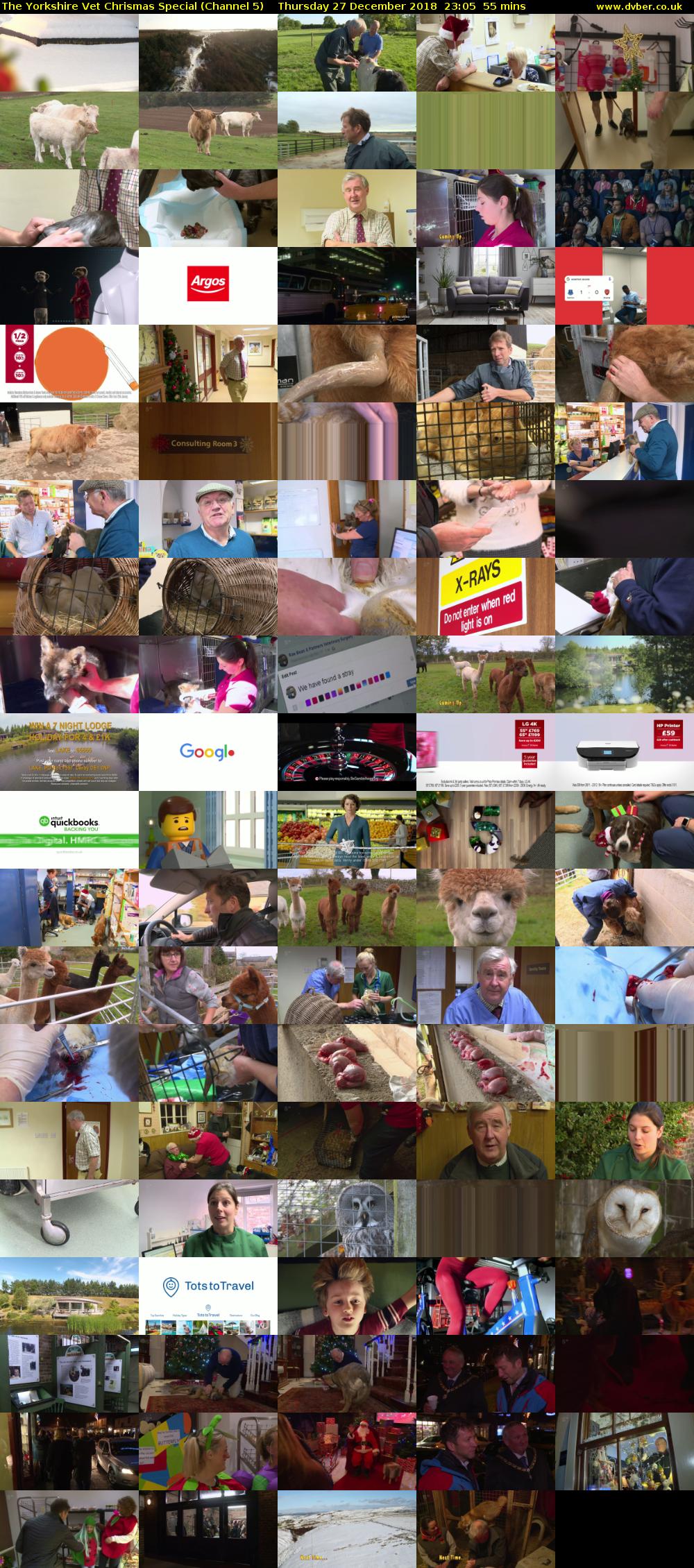 The Yorkshire Vet Chrismas Special (Channel 5) Thursday 27 December 2018 23:05 - 00:00
